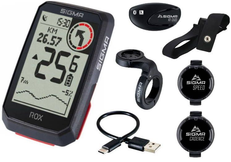 Wireless bike computer Sigma ROX 4.0 GPS Sensor Set black (01064)