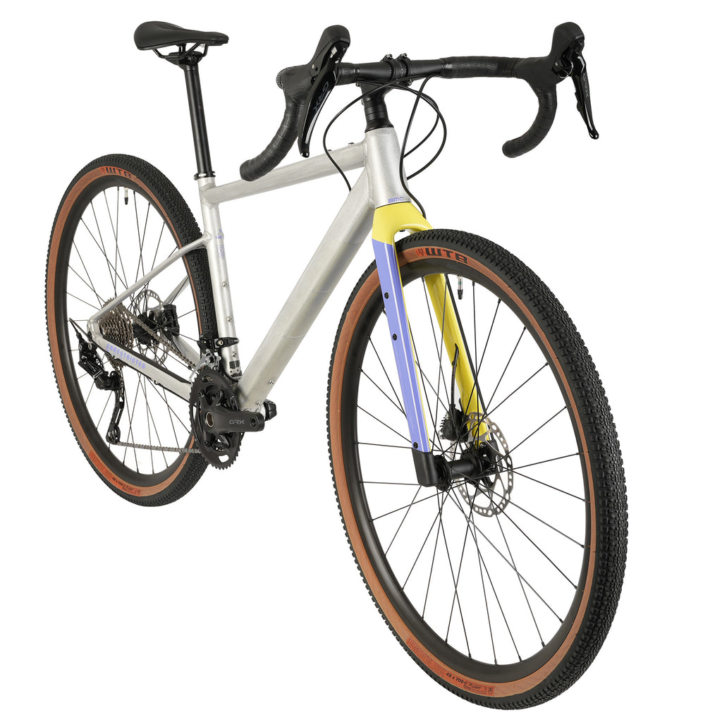 Gravel bike BMC URS AL TWO GRX 2x10 spd. Raw Alloy/Yellow/Purple