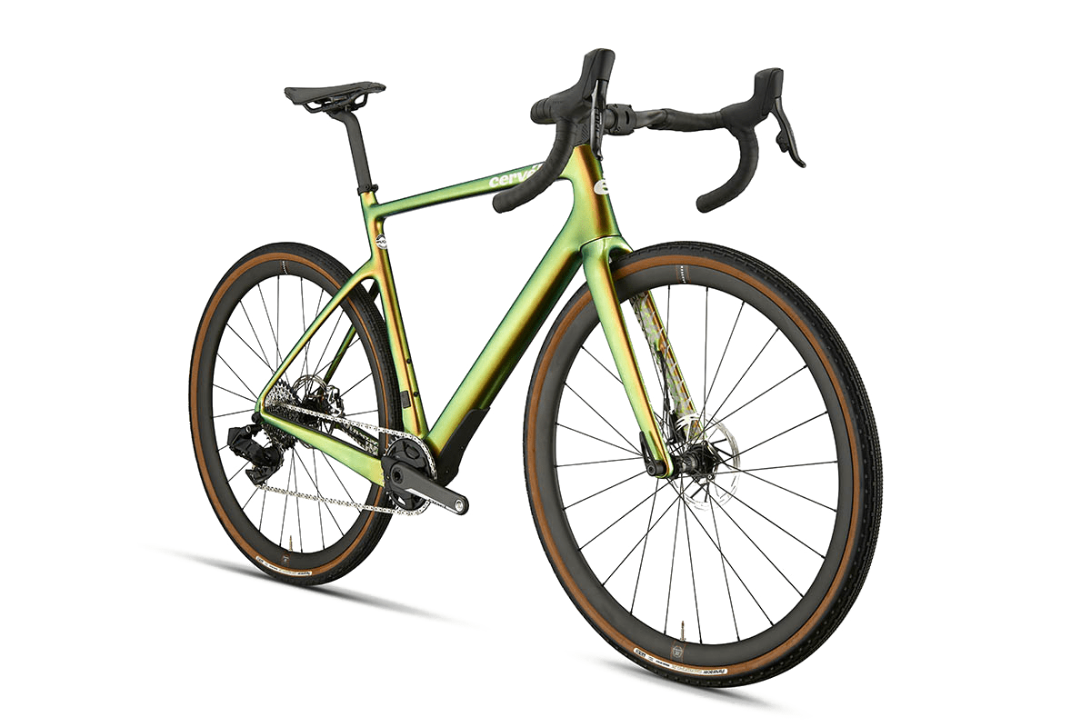 Gravel bicycle Cervelo Aspero-5 Force XPLR eTap AXS 1 Lime Shimmer (C)