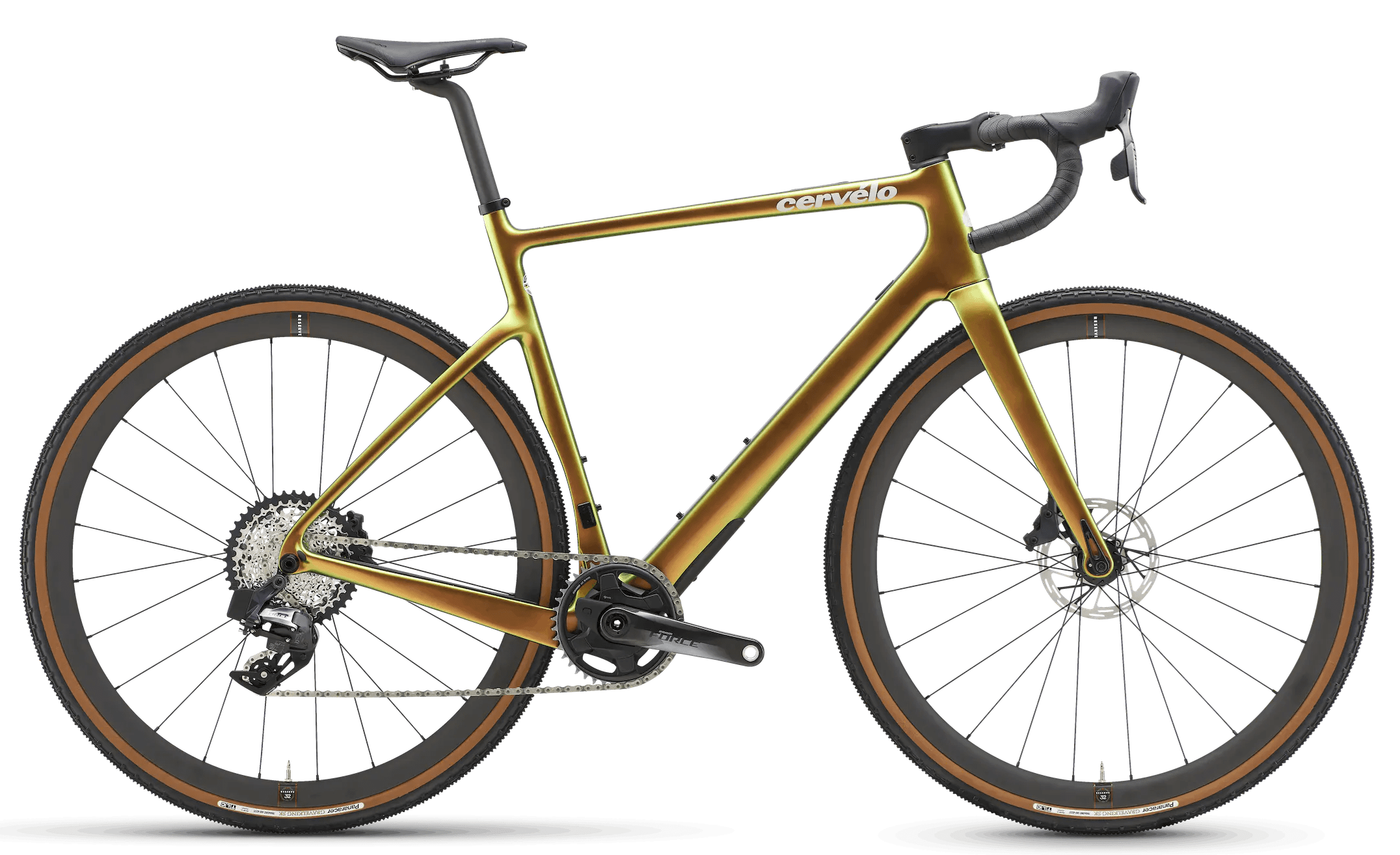 Gravel bicycle Cervelo Aspero-5 Force XPLR eTap AXS 1 Lime Shimmer (C)