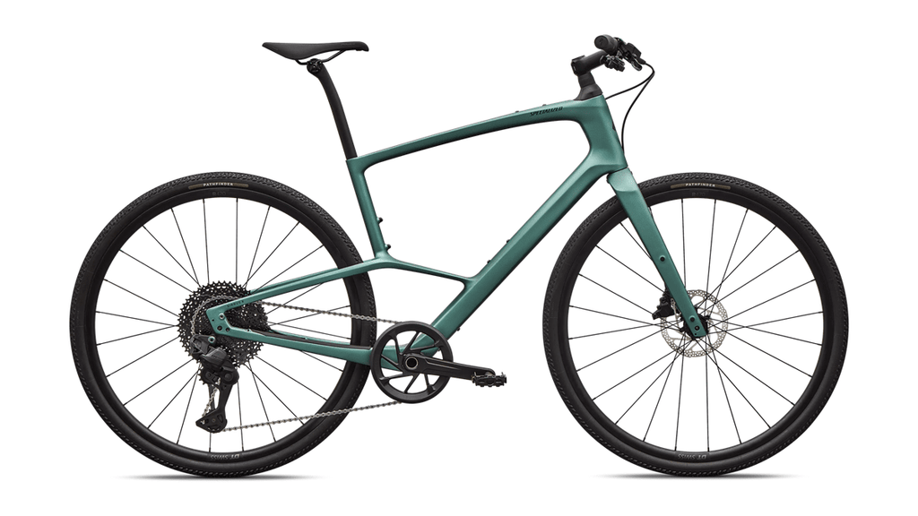 Hybrid bicycle Specialized Sirrus X 6.0 Gloss Fjord Metallic/Emerald Metallic Frost Reflective (2026)