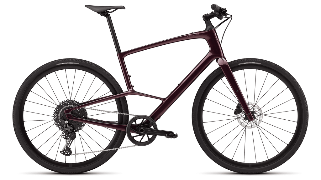Hybrid bicycle Specialized Sirrus X 5.0 Gloss Bordeaux Metallic/Burnt Gold Metallic Frost Reflective (2026)