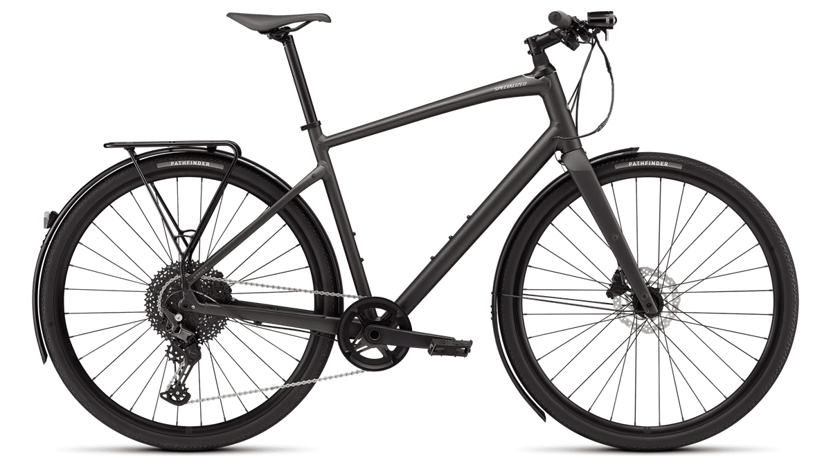 Hybrid bike Specialized Sirrus X 4.0 EQ Satin Metallic Obsidian/Desert Metallic Frost Reflective (2026)