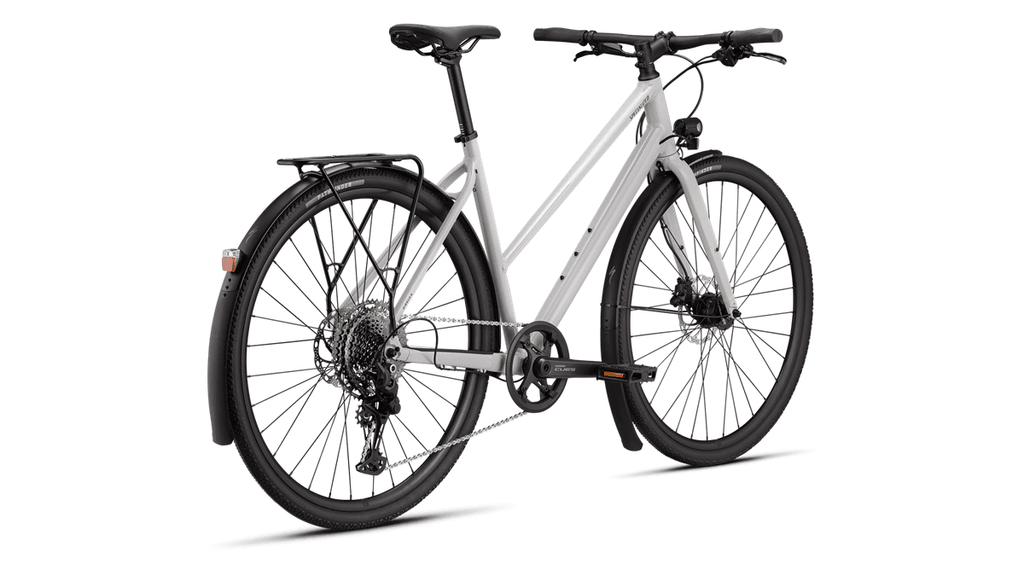 Cross bicycle Specialized Sirrus X 3.0 Step-Through EQ Gloss Dove Grey/Metallic Pine Frost Reflective (2026)