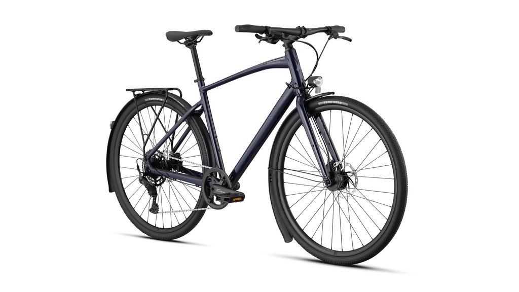 Cross bike Specialized Sirrus X 2.0 EQ Gloss Deep Marine/Grey Blue Frost Reflective (2026)