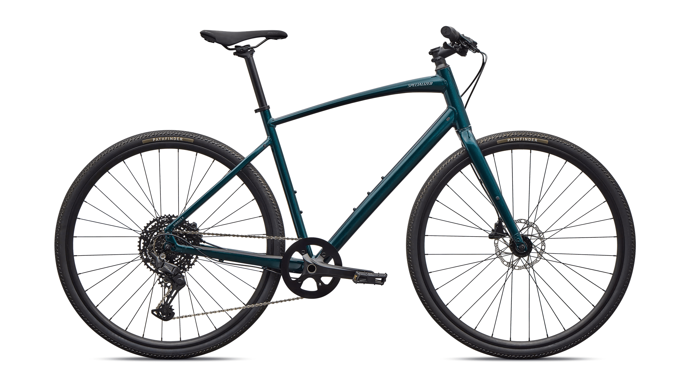 Hybrid bicycle Specialized Sirrus X 3.0 Gloss Emerald Metallic/Fjord Metallic Frost Reflective (2026)