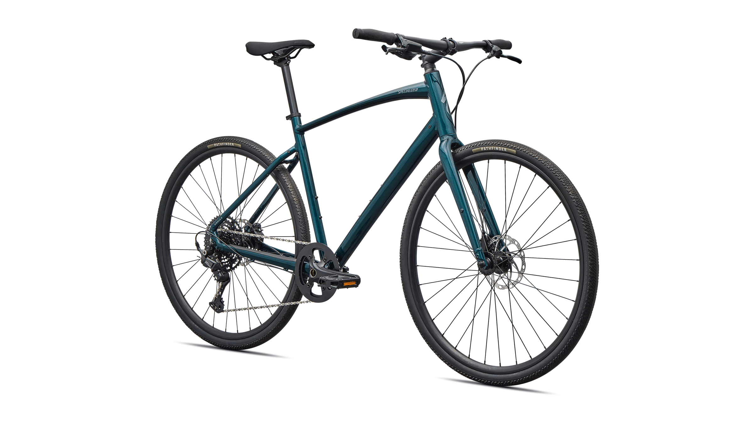 Hybrid bicycle Specialized Sirrus X 3.0 Gloss Emerald Metallic/Fjord Metallic Frost Reflective (2026)
