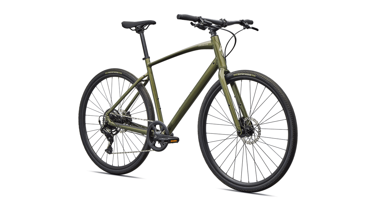Hybrid bicycle Specialized Sirrus X 2.0 Gloss Laurel Green Metallic/Sandstone Metallic Frost Reflective (2026)