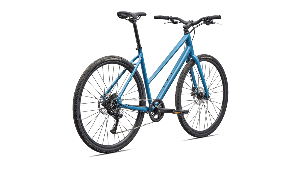 Hybrid bicycle Specialized Sirrus X 1.0 Step-Through Satin Grey Blue/Cast Blue Metallic Frost Reflective (2026)