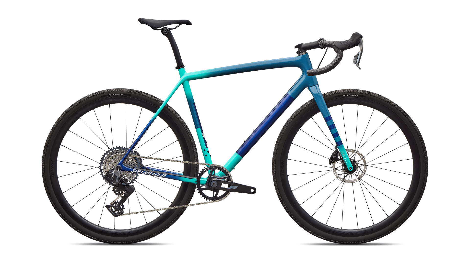 Gravel bicycle Specialized Crux Expert SRAM Rival XPLR Grey Blue/Lagoon Blue/Dune White/Majesty Blue (2026)