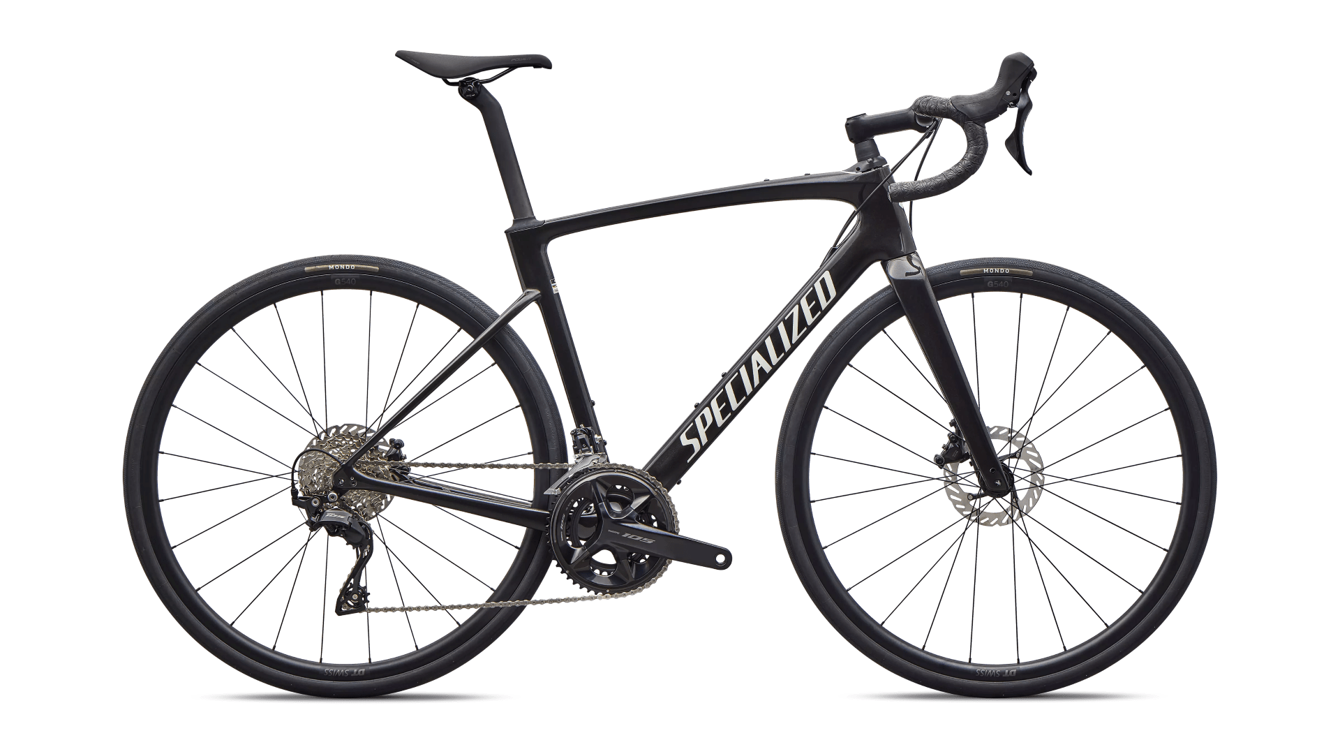 Road bike Specialized Roubaix SL8 Sport Shimano 105 Gloss Obsidian Metallic/Dune White (2026)