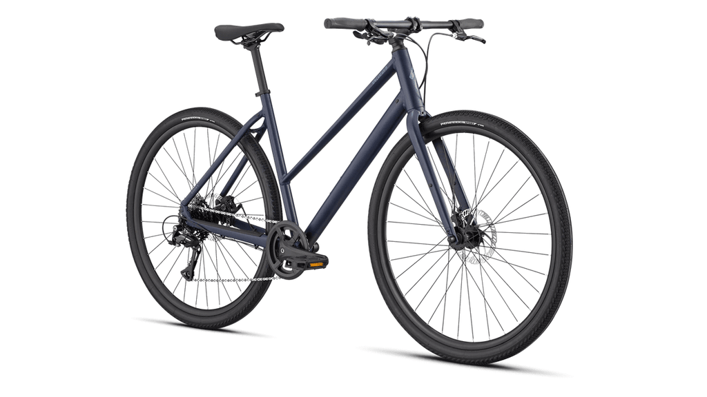 Hybrid bike Specialized Sirrus X 1.0 Step-Through Stn Refl Dpmrnblu Gryblu
