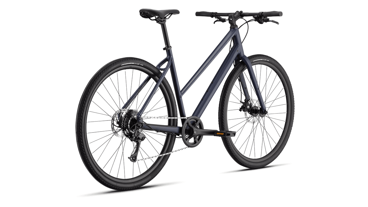 Hybrid bike Specialized Sirrus X 1.0 Step-Through Stn Refl Dpmrnblu Gryblu