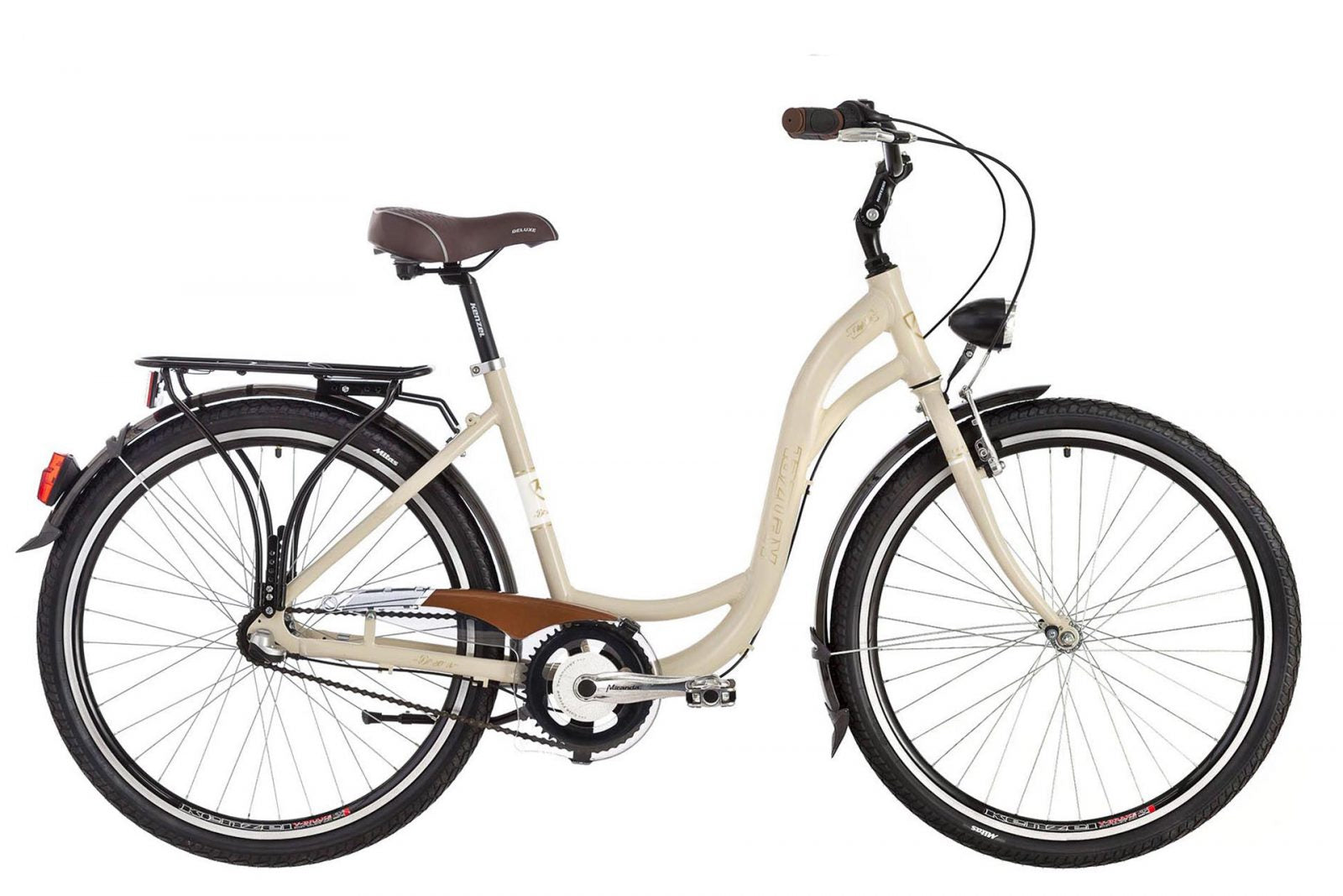 City bicycle Kenzel Dream Classic with basket (26"/3-speed), beige