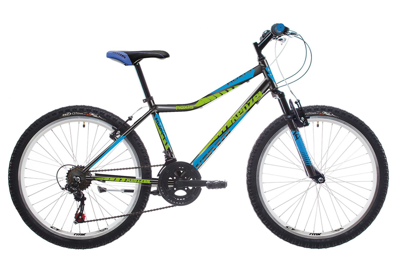 Bicycle Kenzel Roxis SF 24" – boys', black/blue/green
